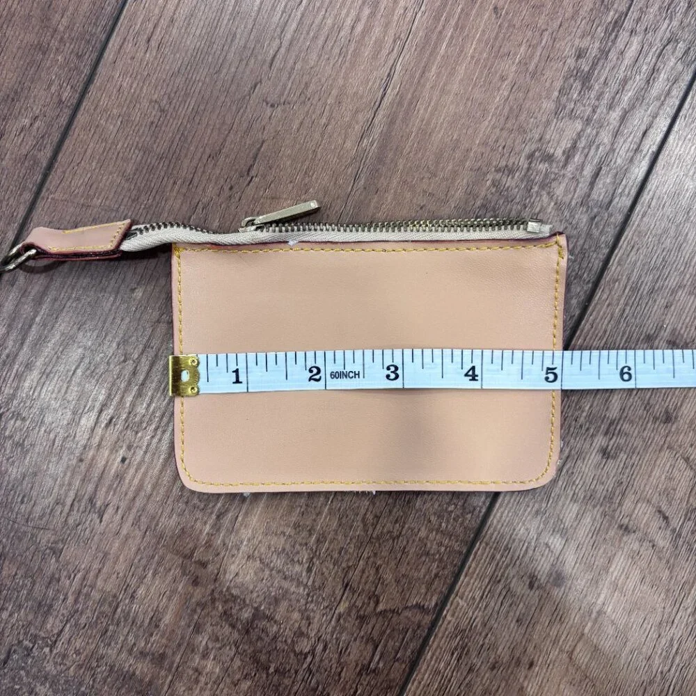 Louis Vuitton Interior Leather Key Pouch Holder Zipper 3.5